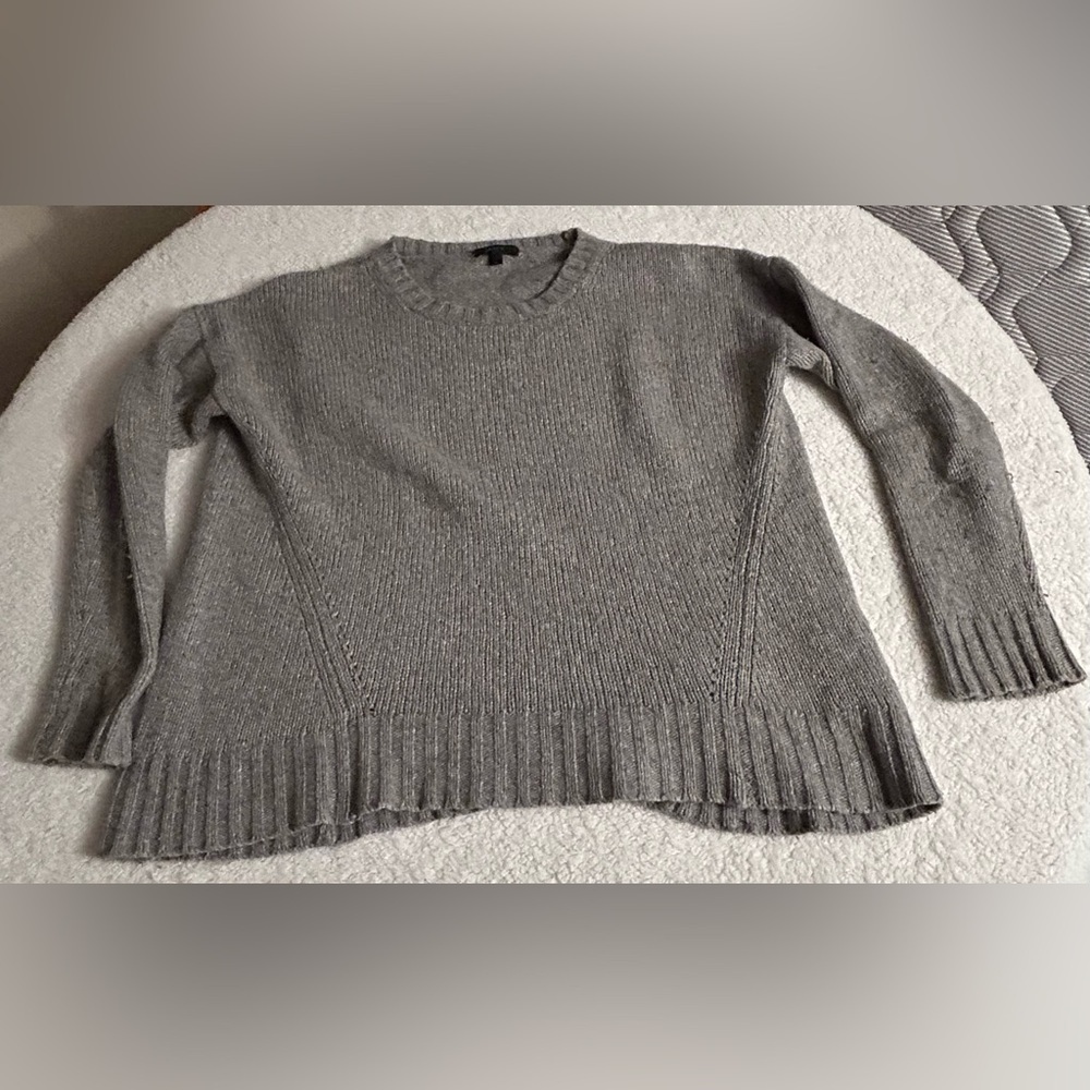 J. Crew Gray wool blend crew neck sweater - women’s medium